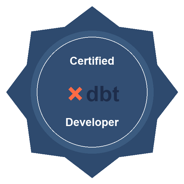 dbt Analytics Engineer バッジ